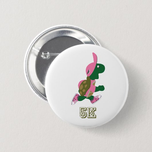 Schildkröte 5K - Rosa Button (Vorne & Hinten)