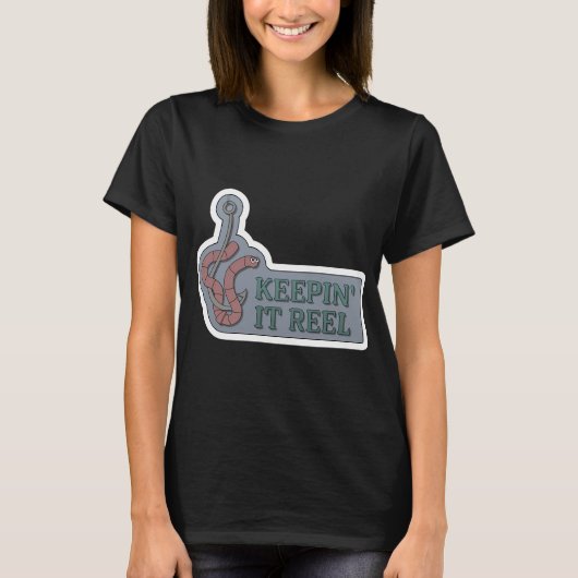 Schildkröte als Angler im Boot T-Shirt (Vorderseite)