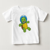 Schildkröte als Astronaut mit Glaskugel Baby T-shirt (Vorderseite)