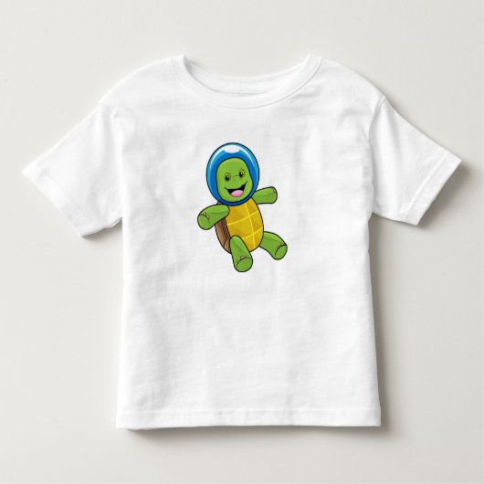 Schildkröte als Astronaut mit Glaskugel Kleinkind T-shirt (Vorderseite)