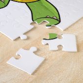 Schildkröte als Astronaut mit Glaskugel Puzzle (Seite)