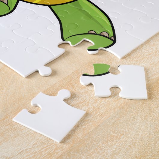 Schildkröte als Astronaut mit Glaskugel Puzzle (Seite)