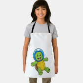 Schildkröte als Astronaut mit Glaskugel Schürze (Insitu)