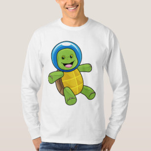 Schildkröte als Astronaut mit Glaskugel T-Shirt