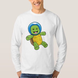 Schildkröte als Astronaut mit Glaskugel T-Shirt