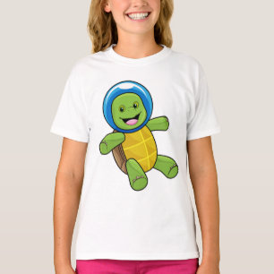 Schildkröte als Astronaut mit Glaskugel T-Shirt
