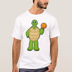 Schildkröte als Basketballspieler mit Basketball T-Shirt