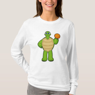 Schildkröte als Basketballspieler mit Basketball T-Shirt