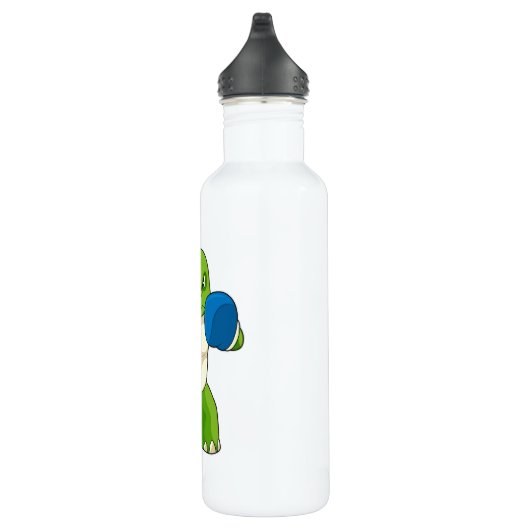 Schildkröte als Boxer mit Boxhandschuhen Edelstahlflasche (Rechts)