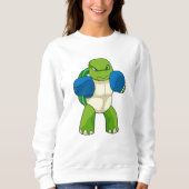 Schildkröte als Boxer mit Boxhandschuhen Sweatshirt (Vorderseite)