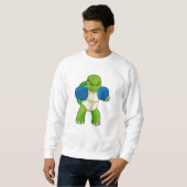 Schildkröte als Boxer mit Boxhandschuhen Sweatshirt (Vorne ganz)