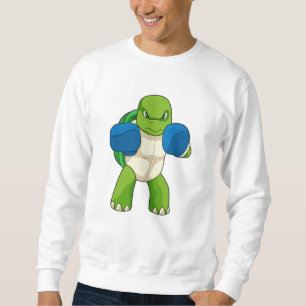 Schildkröte als Boxer mit Boxhandschuhen Sweatshirt
