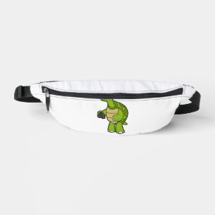 Schildkröte als Fotograf mit Kamera Bauchtasche
