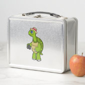 Schildkröte als Fotograf mit Kamera Metall Brotdose (Beispiel)