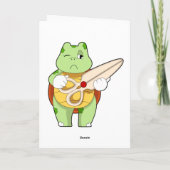 Schildkröte als Friseur mit Schere Karte (Rückseite)