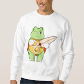 Schildkröte als Friseur mit Schere Sweatshirt (Vorderseite)