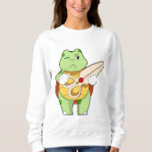 Schildkröte als Friseur mit Schere Sweatshirt (Vorderseite)
