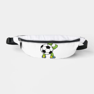 Schildkröte als Fußballspieler mit Fußball Bauchtasche