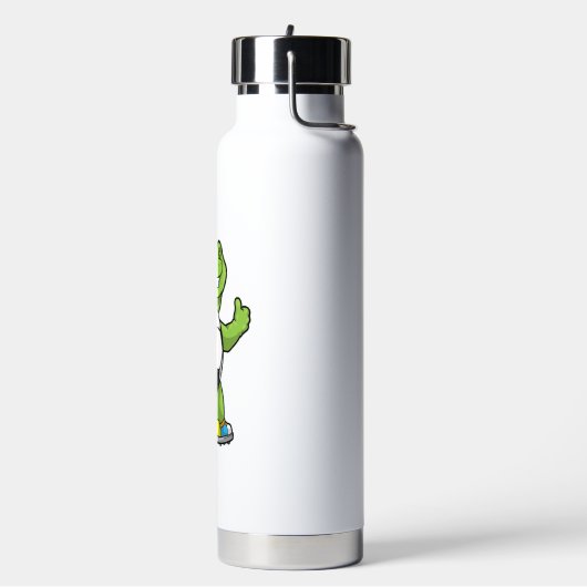Schildkröte als Fußballspieler mit Fußball Trinkflasche (Links)