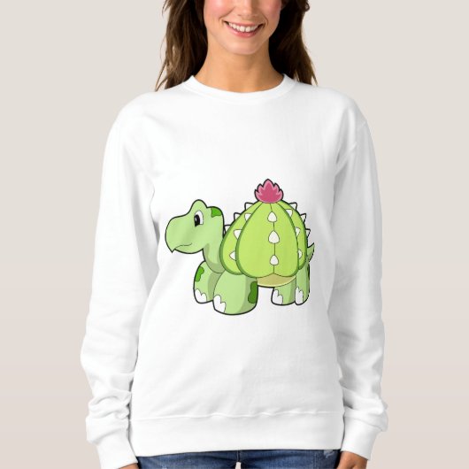 Schildkröte als Kaktus Sweatshirt (Vorderseite)