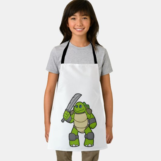 Schildkröte als Krieger mit Schwert Schürze (Insitu)