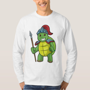 Schildkröte als Krieger mit Spear & Helmet T-Shirt