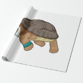 Schildkröte als Läufer mit Handtuch Geschenkpapier (Ungerollt)