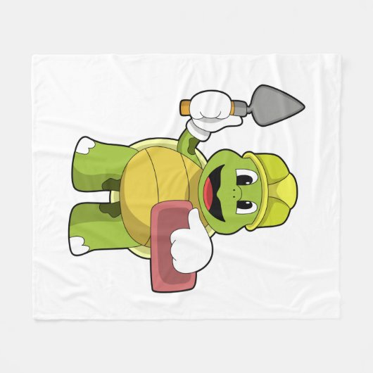 Schildkröte als Mason mit Stone Fleecedecke (Vorderseite (Horizontal))