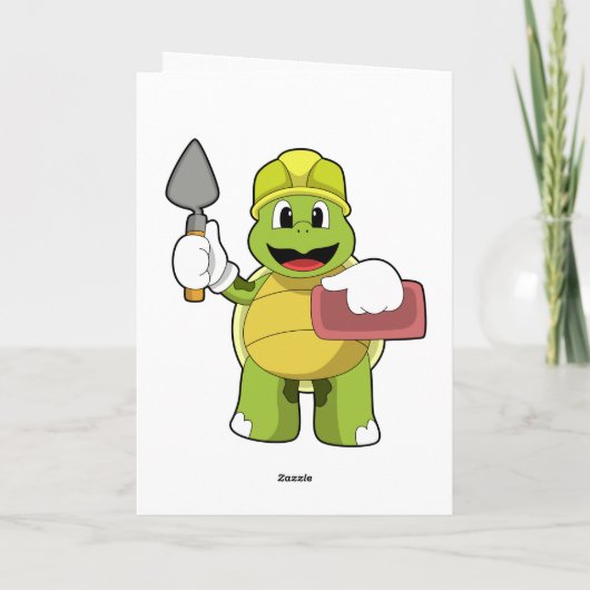 Schildkröte als Mason mit Stone Karte (Rückseite)