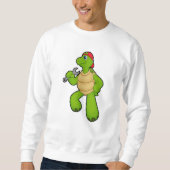 Schildkröte als Mechanik mit Schraubenschlüssel un Sweatshirt (Vorderseite)