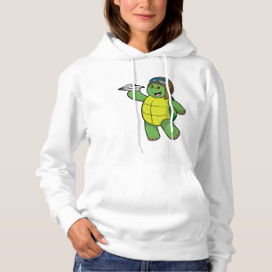 Schildkröte als Pilot mit Papier-Flugzeug Hoodie