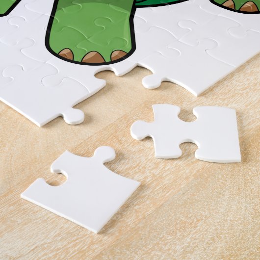 Schildkröte als Pilot mit Papier-Flugzeug Puzzle (Seite)