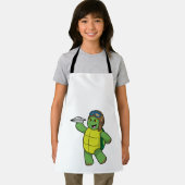 Schildkröte als Pilot mit Papier-Flugzeug Schürze (Insitu)