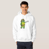 Schildkröte als Pirate mit Hooked-Hand und Augenpf Hoodie (Vorne ganz)