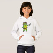 Schildkröte als Pirate mit Hooked-Hand und Augenpf Hoodie (Vorne ganz)
