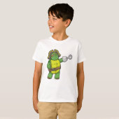 Schildkröte als Pirate mit Hooked-Hand und Augenpf T-Shirt (Vorne ganz)