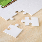 Schildkröte als Rentner mit Gehstock Puzzle (Seite)