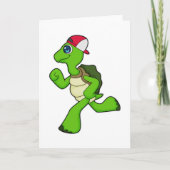 Schildkröte als Runner mit Cap Karte (Vorderseite)