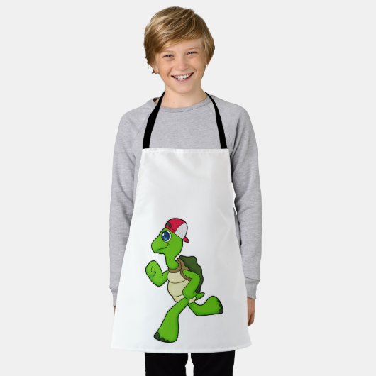 Schildkröte als Runner mit Cap Schürze (Getragen)