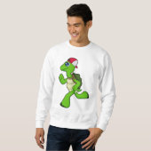 Schildkröte als Runner mit Cap Sweatshirt (Vorne ganz)