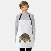 Schildkröte als Runner mit Handtuch Schürze (Getragen)