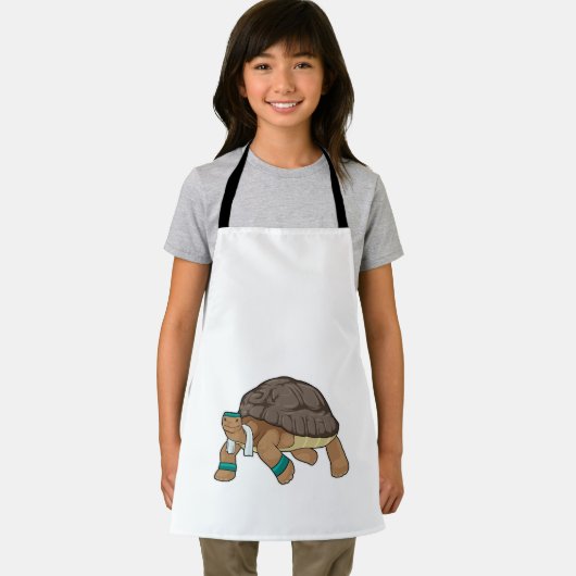 Schildkröte als Runner mit Handtuch Schürze (Insitu)