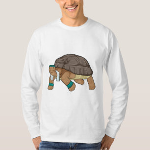 Schildkröte als Runner mit Handtuch T-Shirt