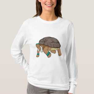 Schildkröte als Runner mit Handtuch T-Shirt