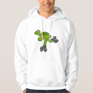 Schildkröte als Skater mit Roller-Skaten Hoodie