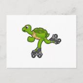 Schildkröte als Skater mit Roller-Skaten Postkarte (Vorderseite)