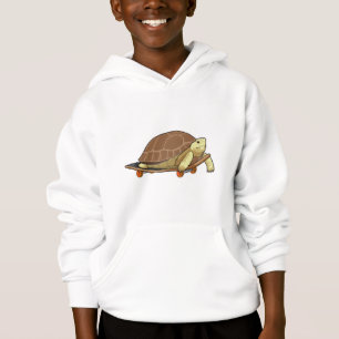 Schildkröte als Skater mit Skateboard Hoodie
