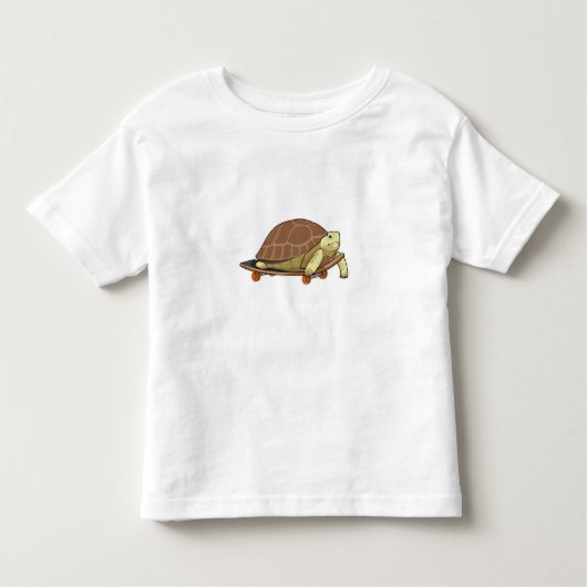 Schildkröte als Skater mit Skateboard Kleinkind T-shirt (Vorderseite)