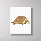 Schildkröte als Skater mit Skateboard Leinwanddruck (Vorderseite)