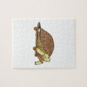 Schildkröte als Skater mit Skateboard Puzzle (Horizontal)